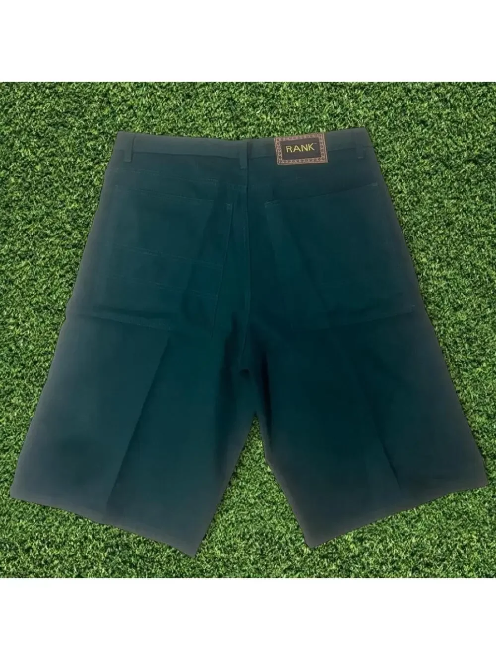 Vintage Rank Green Denim Shorts – Size 36” (31)